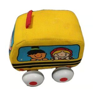 Melissa And Doug K's Kids Pull Back Soft School Bus Pull Back Vehicle Toy 9M+